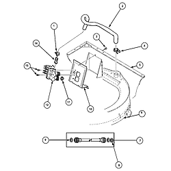 LWA40AW2 Top Loading Washer Inlet/fill hoses and mixing valve Parts diagram